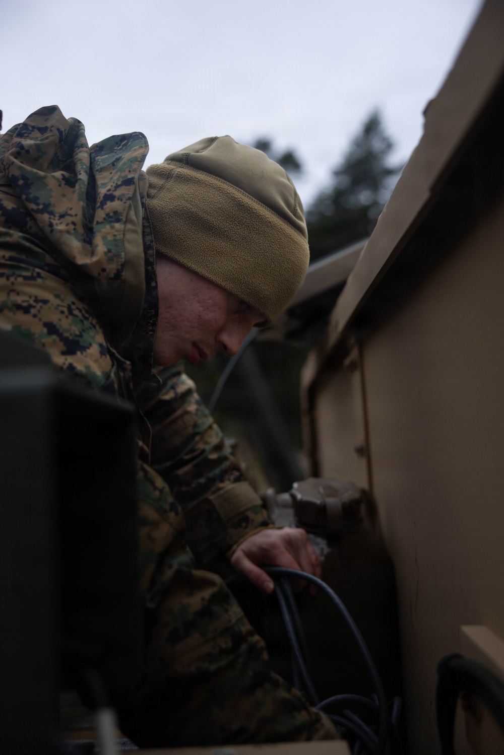 U.S. Marines utilize star shield communication system during European deployment