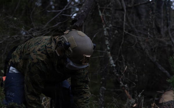 U.S. Marines execute log operations during bilateral exercise