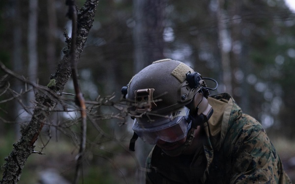U.S. Marines execute log operations during bilateral exercise