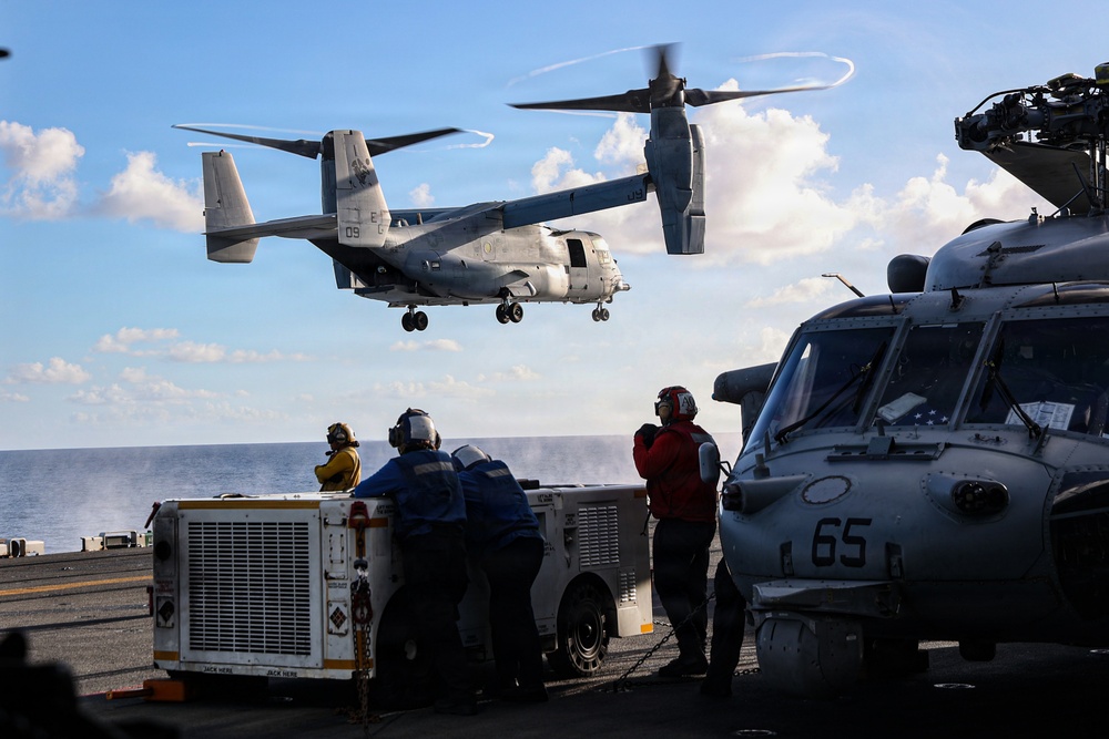 22nd MEU(SOC) | Marines Transport Cargo Aboard USS Iwo Jima During Deployment
