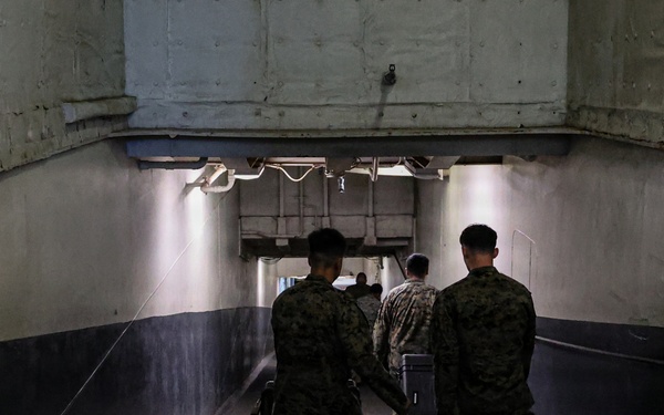 22nd MEU(SOC) | Marines Transport Cargo Aboard USS Iwo Jima During Deployment