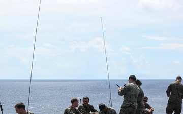 22nd MEU(SOC) | Communications Check aboard USS Iwo Jima during Deployment