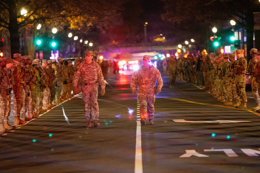 Soldiers Stand For One Of Their Fallen