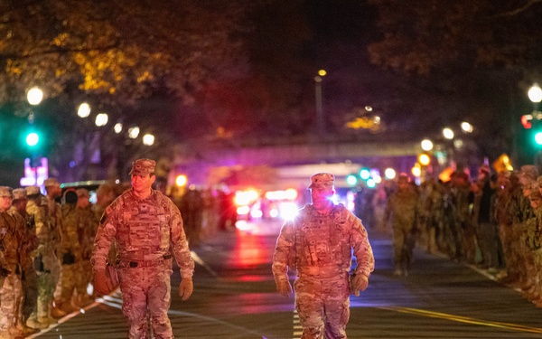 Soldiers Stand For One Of Their Fallen