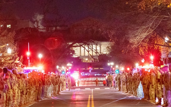Soldiers Stand For One Of Their Fallen