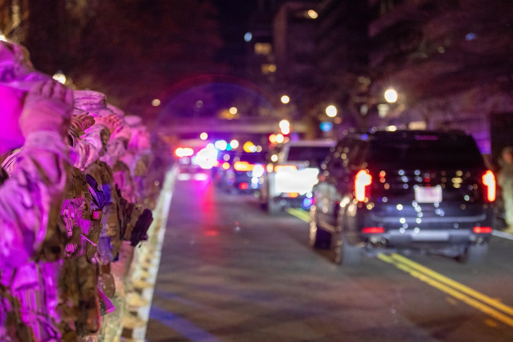 Soldiers Stand For One Of Their Fallen