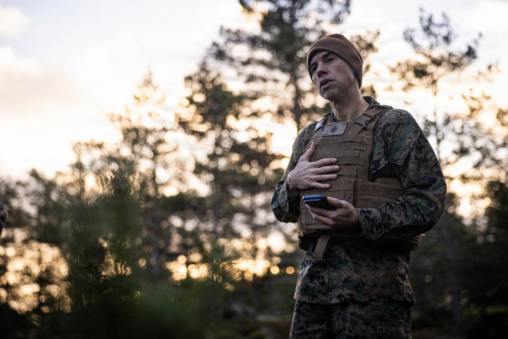 U.S. Navy chaplain prays with Marines and Sailors during European deployment