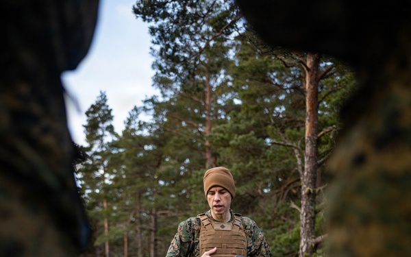 U.S. Navy chaplain prays with Marines and Sailors during European deployment
