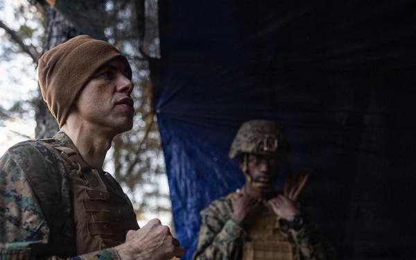 U.S. Navy chaplain prays with Marines and Sailors during European deployment