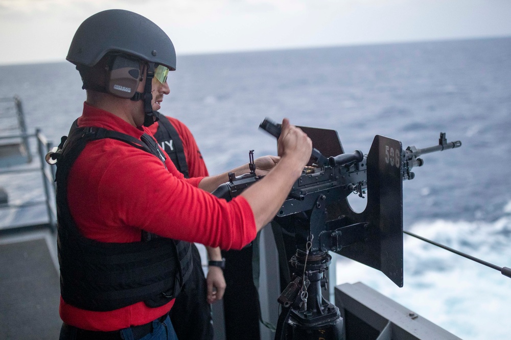 USS Tripoli Conducts Weapons Training