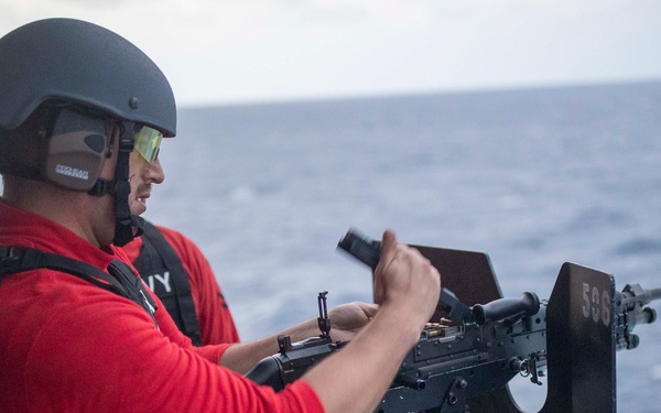 USS Tripoli Conducts Weapons Training
