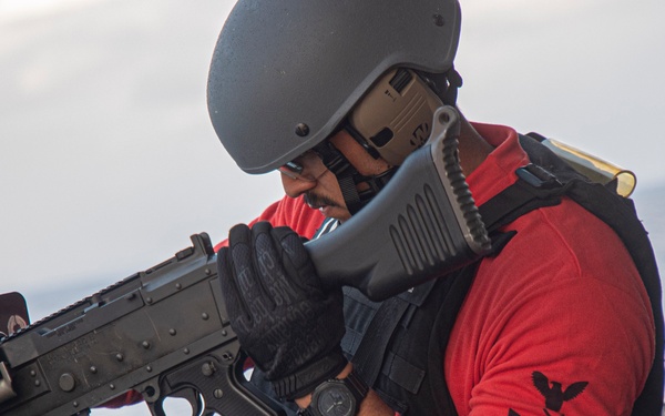 USS Tripoli Conducts Weapons Training