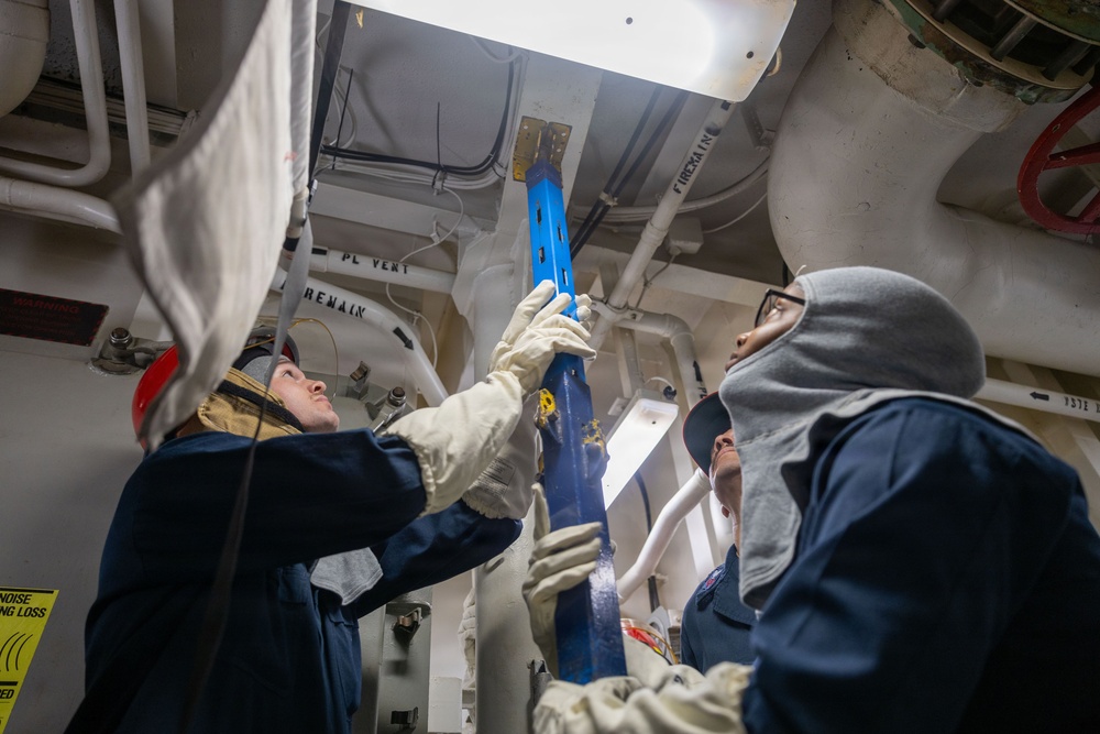 USS Iwo Jima Sailors Conduct a Damage Control Training Evolution