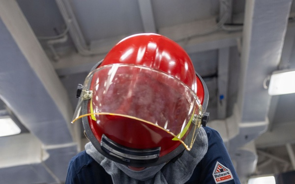 USS Iwo Jima Sailors Conduct a Damage Control Training  Evolution