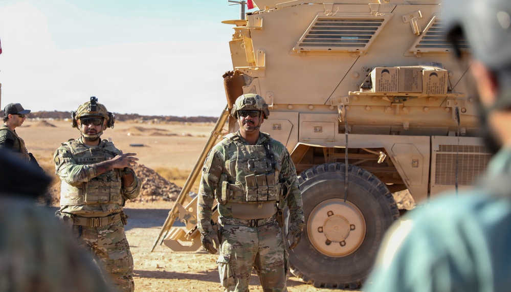 2nd Lt. Jorge Sandoval trains with partner forces