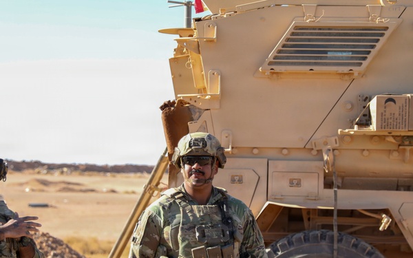 2nd Lt. Jorge Sandoval trains with partner forces