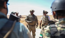 2nd Lt. Jorge Sandoval trains with partner forces