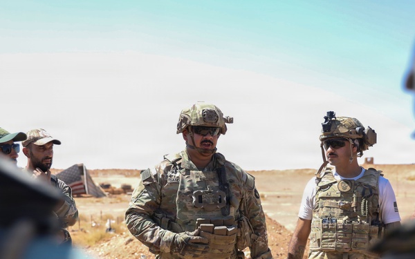 2nd Lt. Jorge Sandoval trains with partner forces
