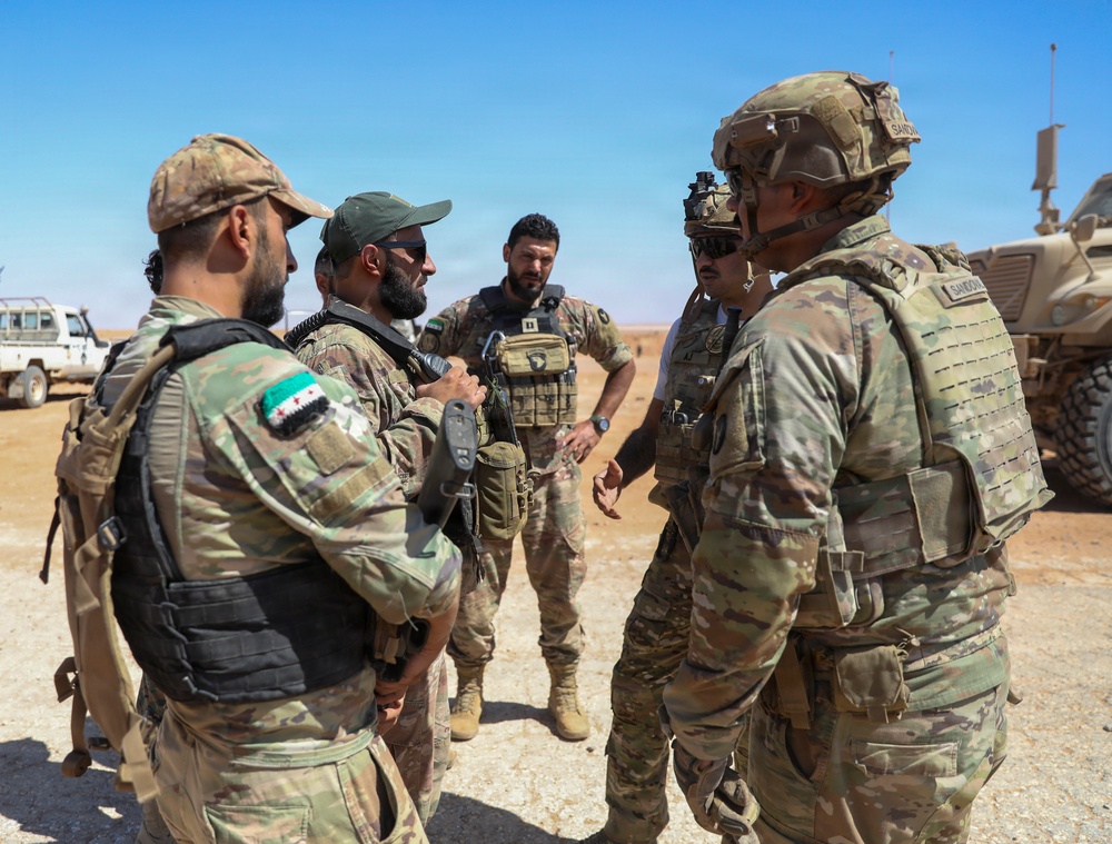 2nd Lt. Jorge Sandoval trains with partner forces