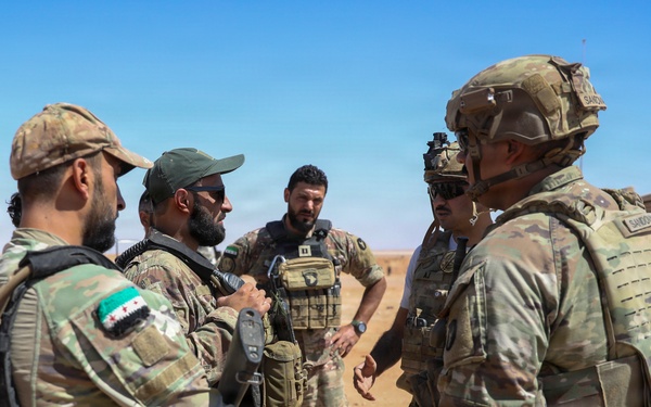 2nd Lt. Jorge Sandoval trains with partner forces