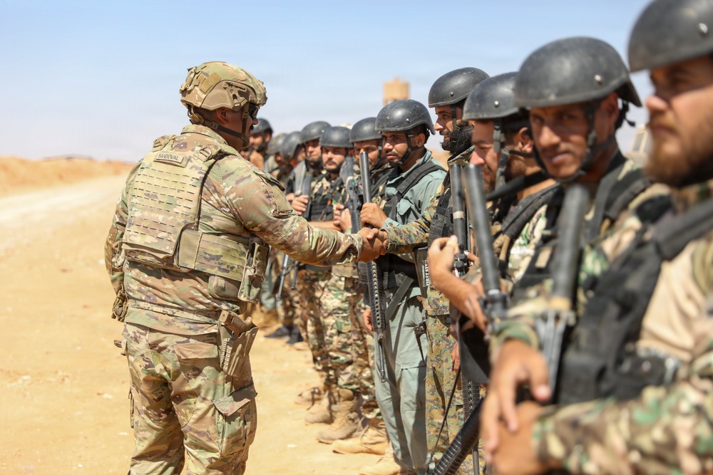 2nd Lt. Jorge Sandoval trains with partner forces