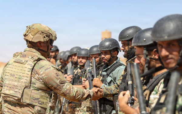 2nd Lt. Jorge Sandoval trains with partner forces