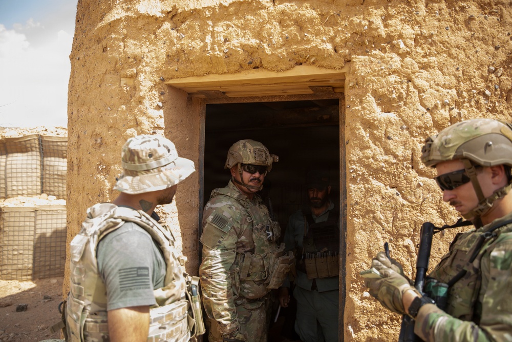 2nd Lt. Jorge Sandoval trains with partner forces