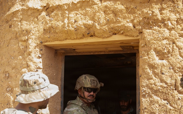 2nd Lt. Jorge Sandoval trains with partner forces