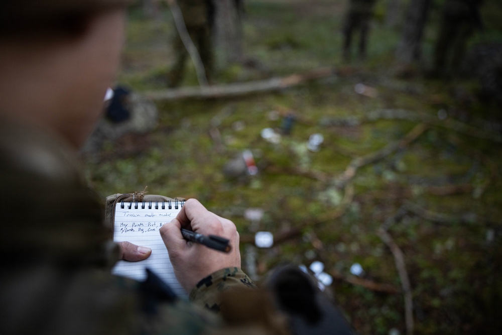 U.S. Marines execute terrain model demonstration before bilateral training exercise