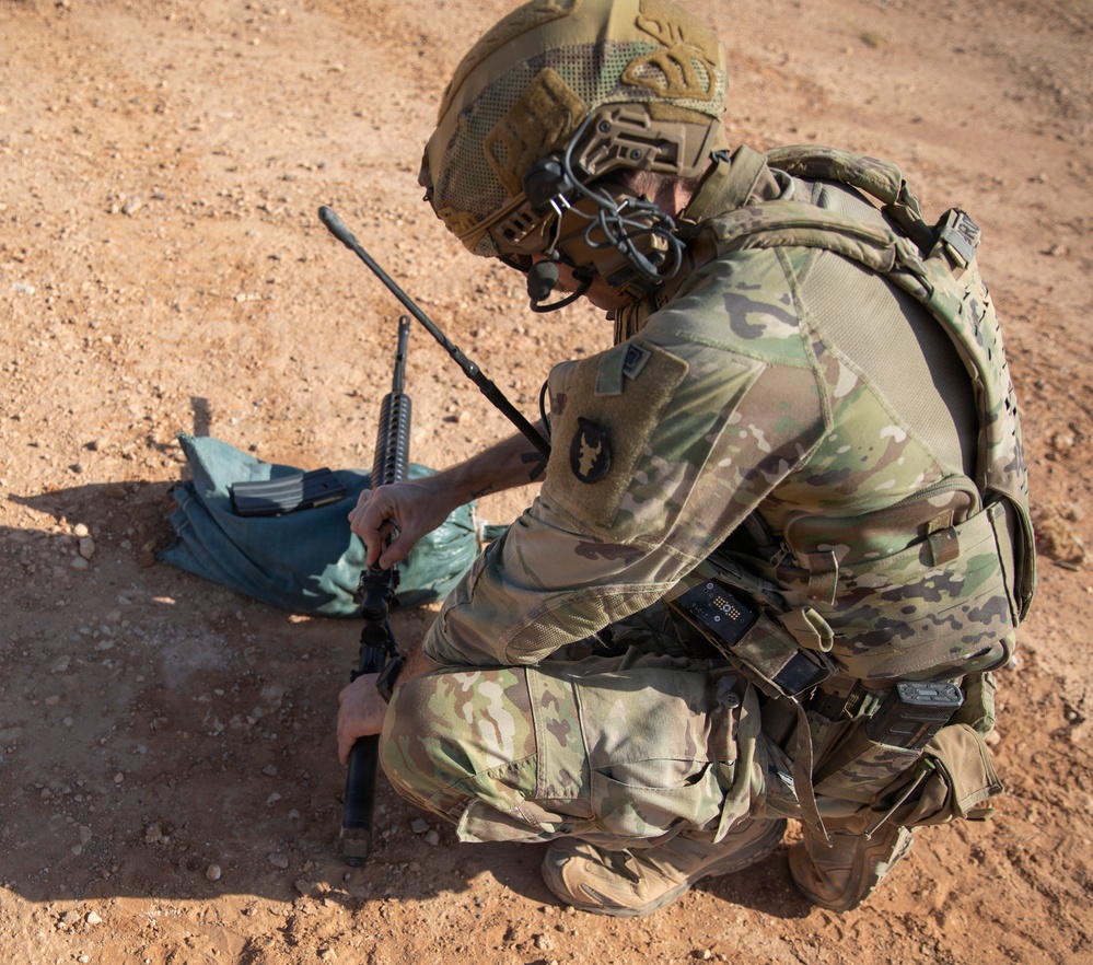 U.S. and Partner Forces Conduct Weapons Range Training