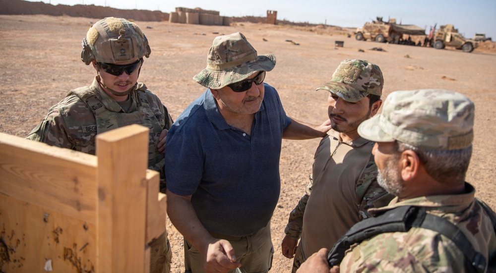 U.S. and Partner Forces Conduct Weapons Range Training