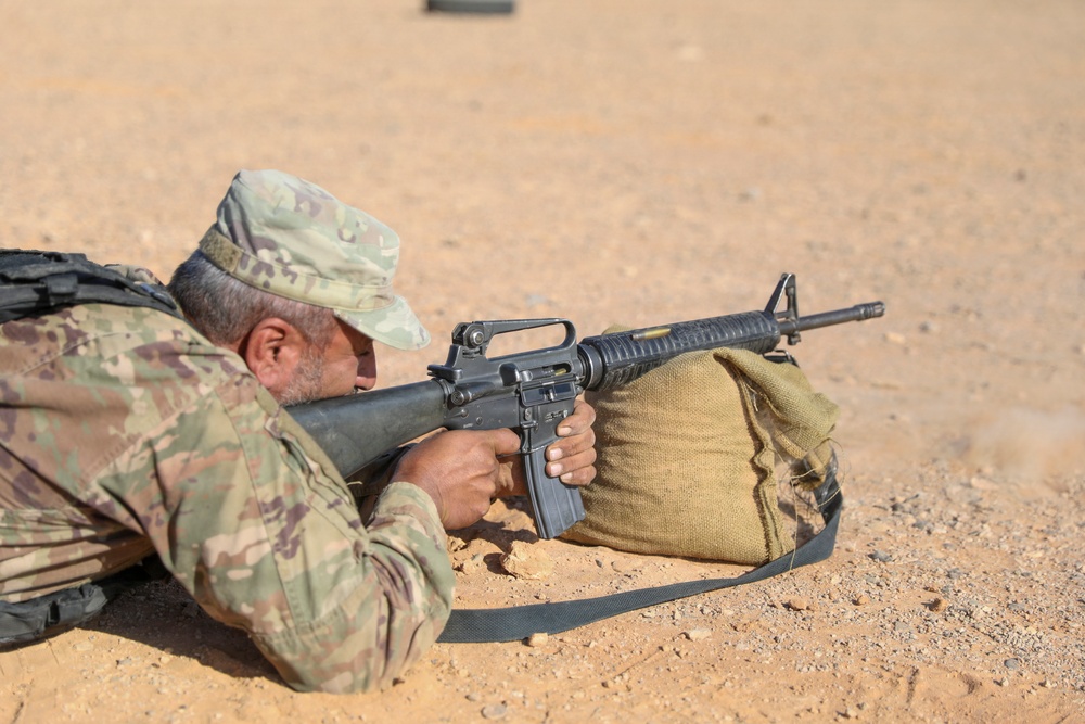 U.S. and Partner Forces Conduct Weapons Range Training