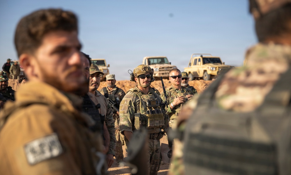 U.S. and Partner Forces Conduct Weapons Range Training