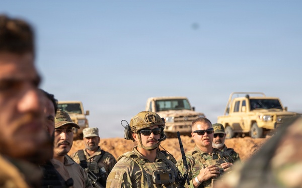 U.S. and Partner Forces Conduct Weapons Range Training