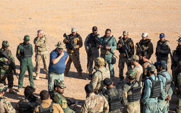 U.S. and Partner Forces Conduct Weapons Range Training