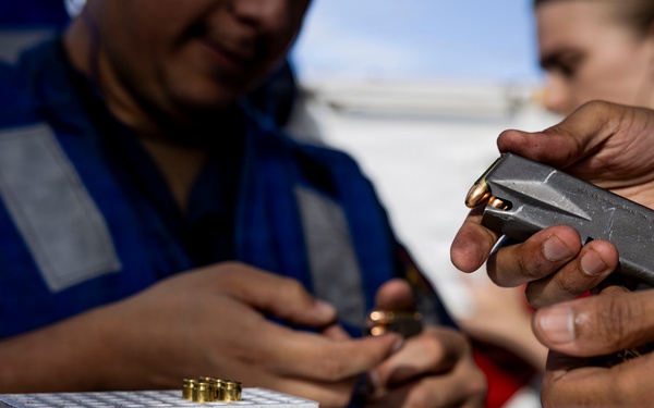 USS Iwo Jima Conducts live fire exercise