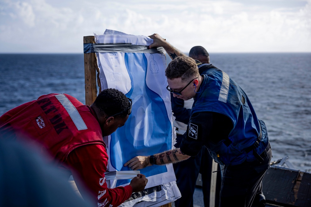 USS Iwo Jima Conducts live fire exercise