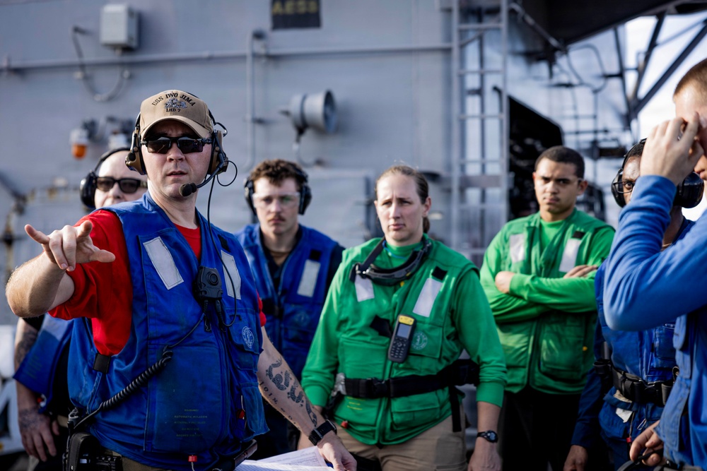 USS Iwo Jima Conducts live fire exercise