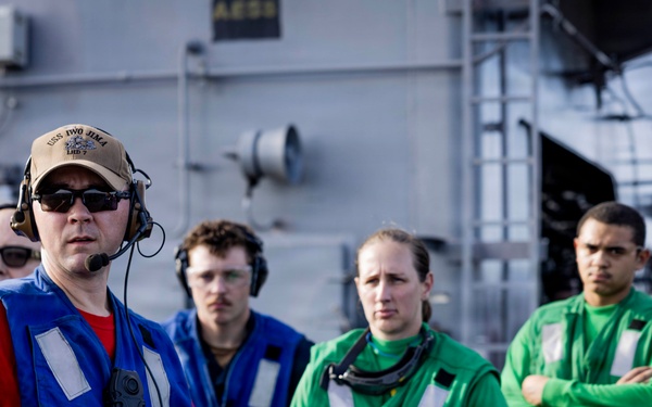 USS Iwo Jima Conducts live fire exercise