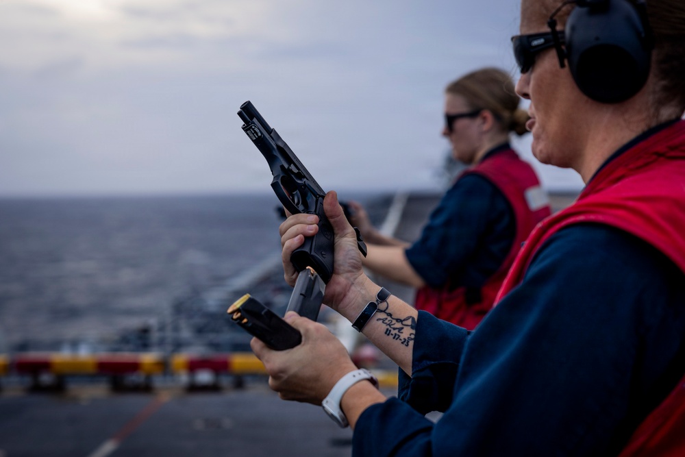 USS Iwo Jima Conducts live fire exercise