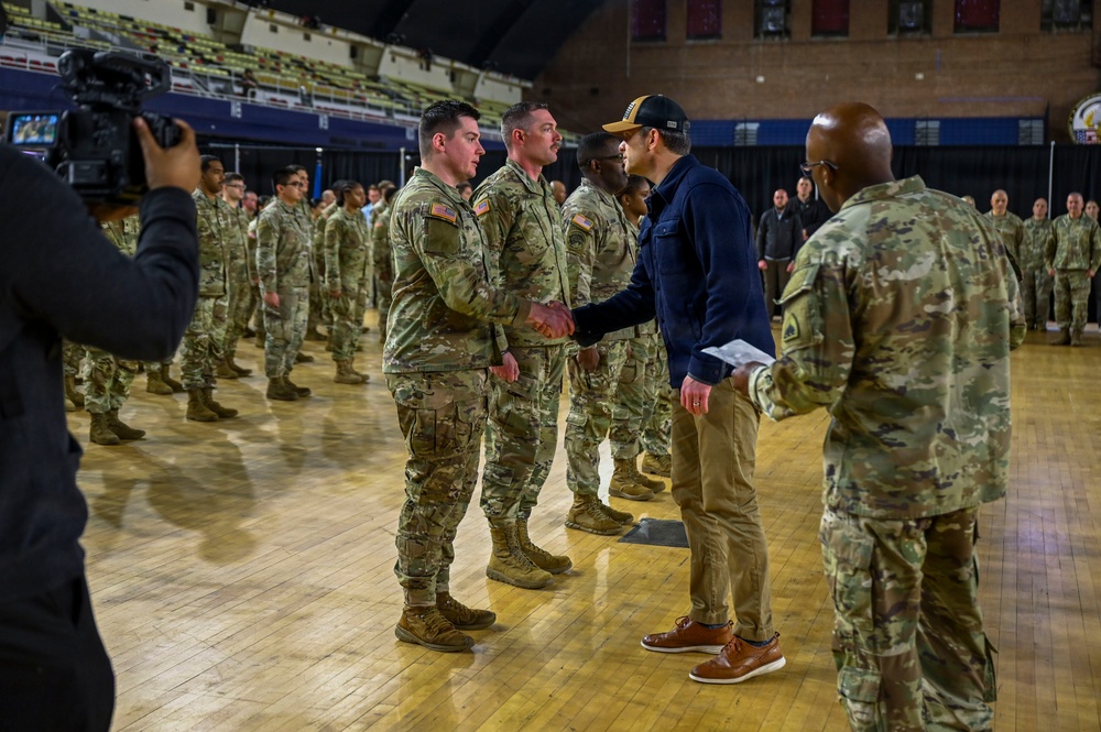 Secretary of War, Chief of the National Guard Bureau, and Director of the Army National Guard Visit Soldiers Supporting Operation D.C. Safe During Post Thanksgiving Visit