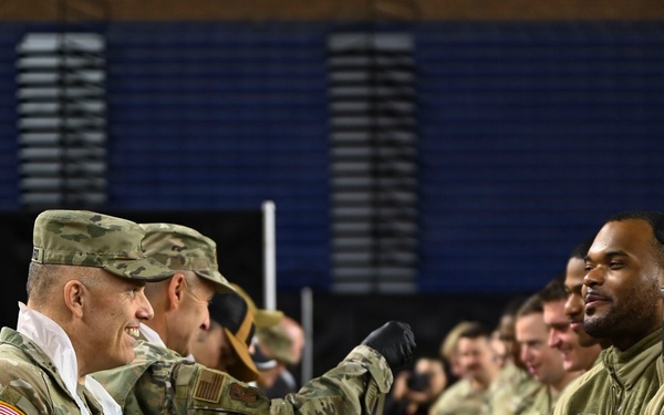Secretary of War, Chief of the National Guard Bureau, and Director of the Army National Guard Visit Soldiers Supporting Operation D.C. Safe During Post Thanksgiving Visit