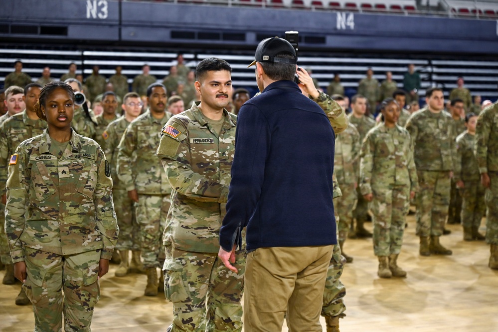 Secretary of War, Chief of the National Guard Bureau, and Director of the Army National Guard Visit Soldiers Supporting Operation D.C. Safe During Post Thanksgiving Visit