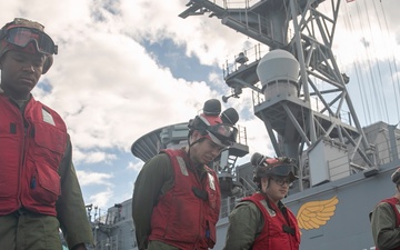 USS Tripoli Preforms FOD Walk Down