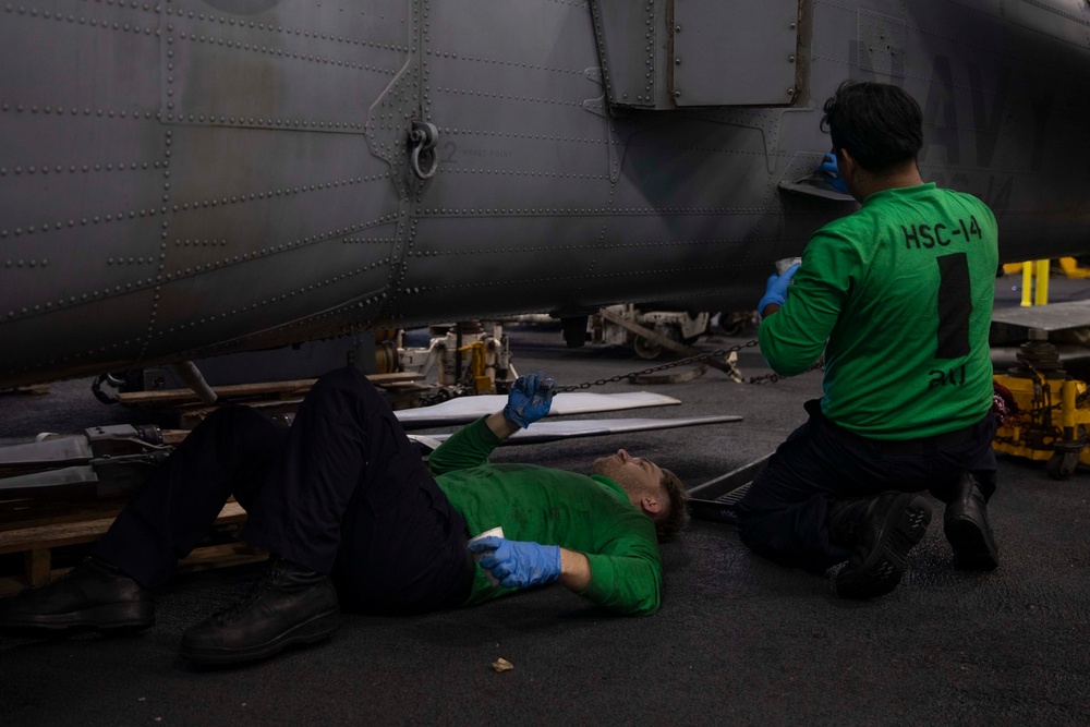 USS Abraham Lincoln conducts routine operations.