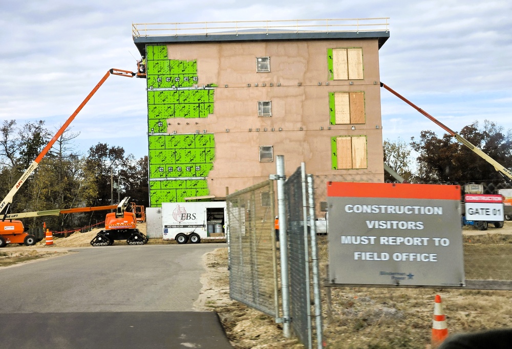 November 2025 construction operations for $55.75 million Collective Training Officers Quarters Project