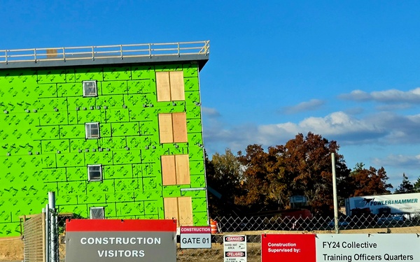 October 2025 construction operations for $55.75 million Collective Training Officers Quarters Project