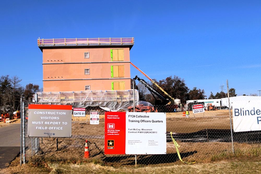 November 2025 construction operations for $55.75 million Collective Training Officers Quarters Project