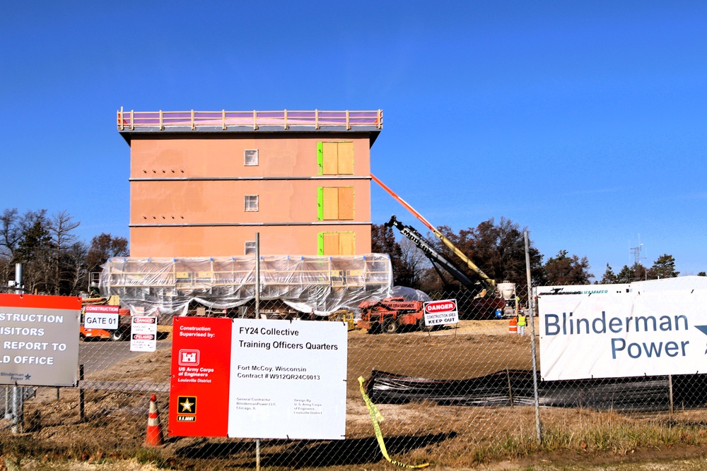 November 2025 construction operations for $55.75 million Collective Training Officers Quarters Project