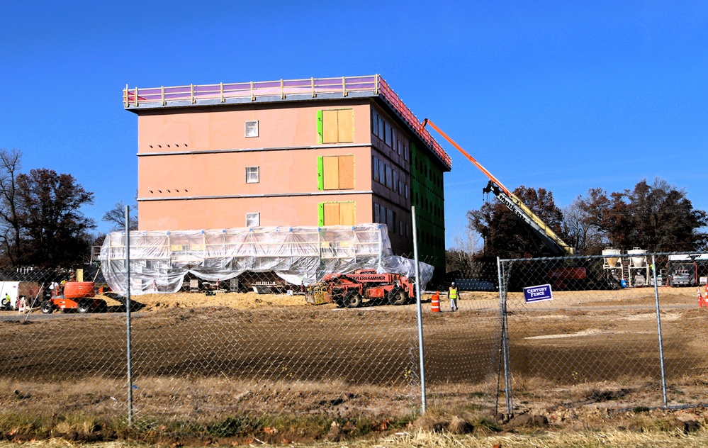 November 2025 construction operations for $55.75 million Collective Training Officers Quarters Project